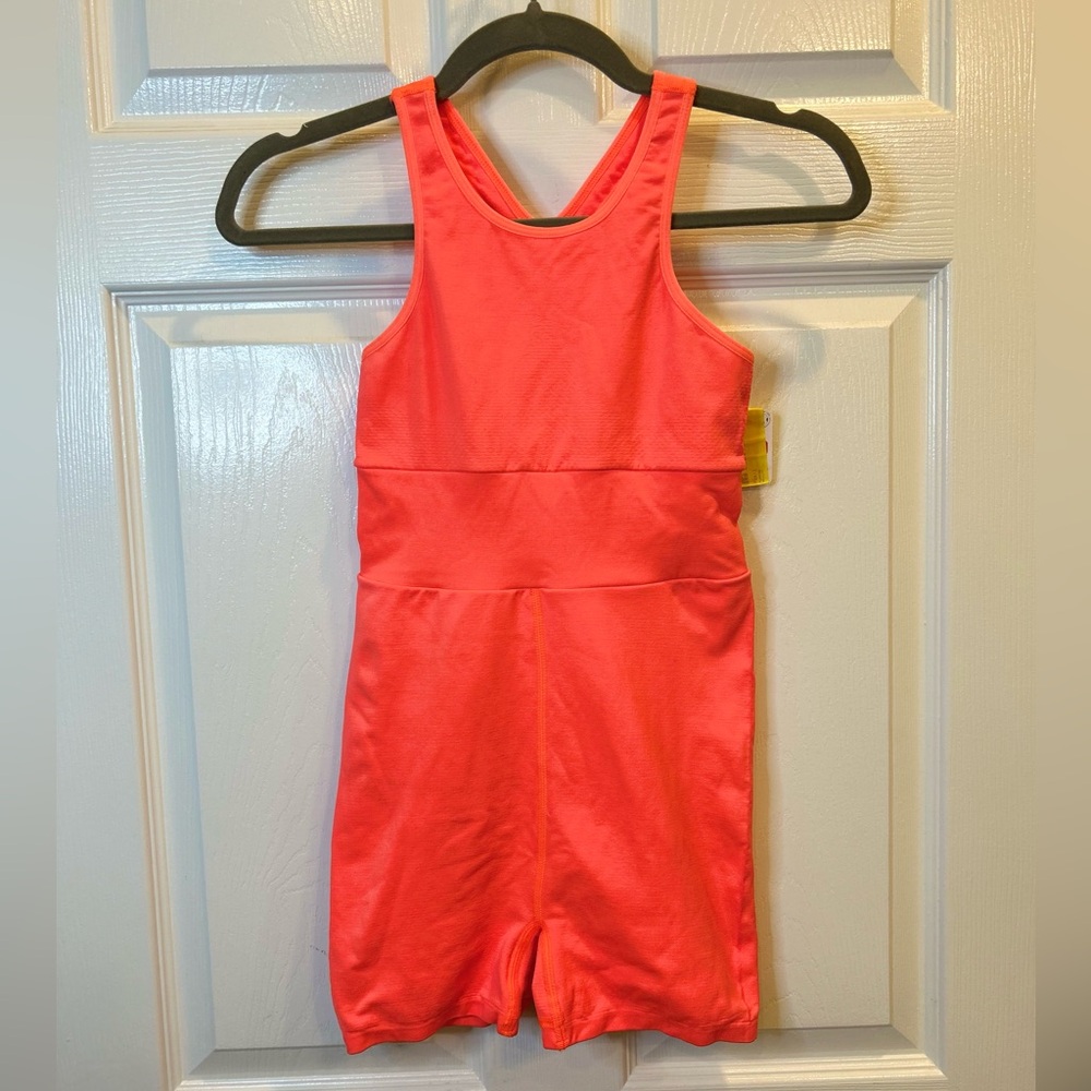 Free People Movement Orange Athletic Romper XS S NWT